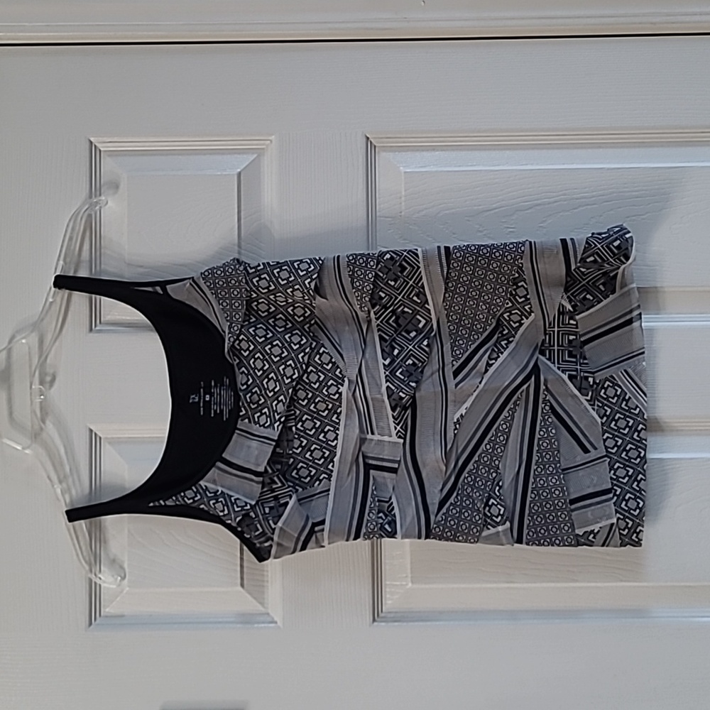 Fringed Dressy Tank Top - Sz M